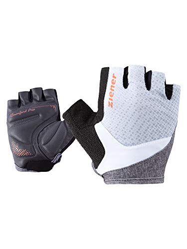 Ziener Damen CENDAL Fahrrad-, Mountainbike-, Radsport-Handschuhe | Kurzfinger - atmungsaktiv/dämpfend/rutschfest, Grey Melange, 8 im Sale